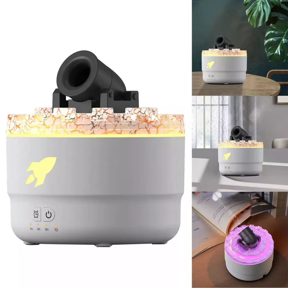 Volcanic Cannons 280ml Air Humidifier and Essential Oil Diffuser for Home and Desktop Aromatherapy